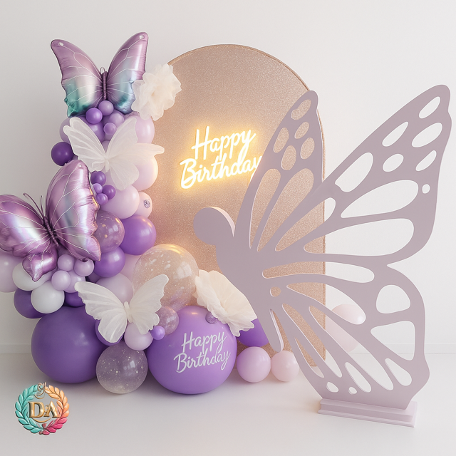 Purple Butterfly Birthday Set – Verhuur