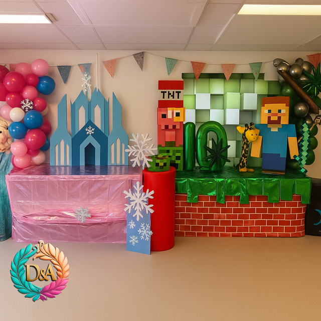 Frozen & Minecraft Party Set – Verhuur